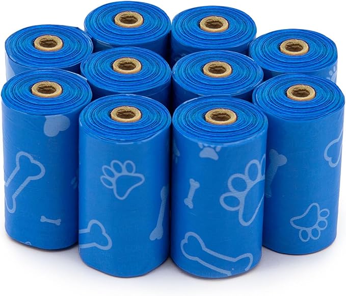 Best Pet Supplies Poop Bags for Dogs - Assorted Colors, 150 Count | Scented, Leak-proof, Easy-Tear perforations, 15 Thick Bags per roll, Outdoor Walking & Travel, Fits Standard Holders
