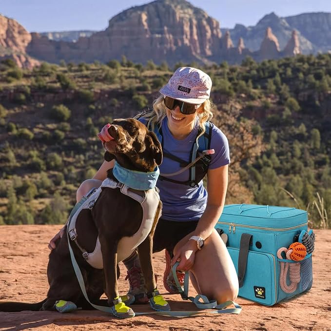 Dog Travel Bag for Traveling| Week Away/Overnight Travel Accessories with Multi-Function Pockets|Pet Travel Set for Dog and Cat|Ultimate Gift for Dog Moms &Dads, Doggy Lovers &Pet Owners