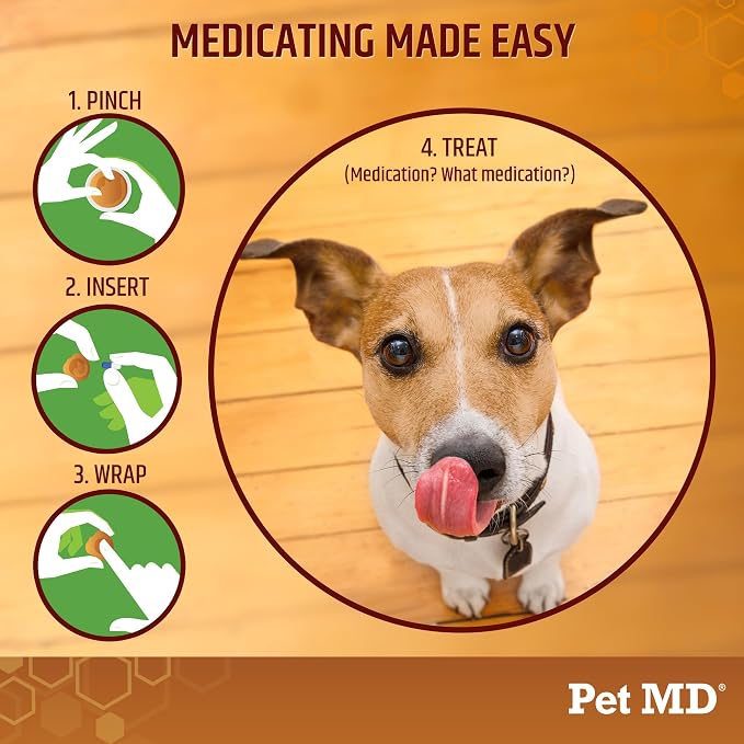 Pet MD Wrap A Pill Peanut Butter Flavor Pill Paste for Dogs - 4.2 oz | Make a Pocket or Pouch to Hide Pills & Medication