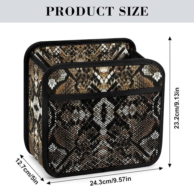 Seat Back Organizer for Car Hanging Pouch Backseat Storage Pocket, Cool | Snake Skin, Trash Bag Waterproof and Leakproof, Automotive Interior Accessories Road Trip Essentials