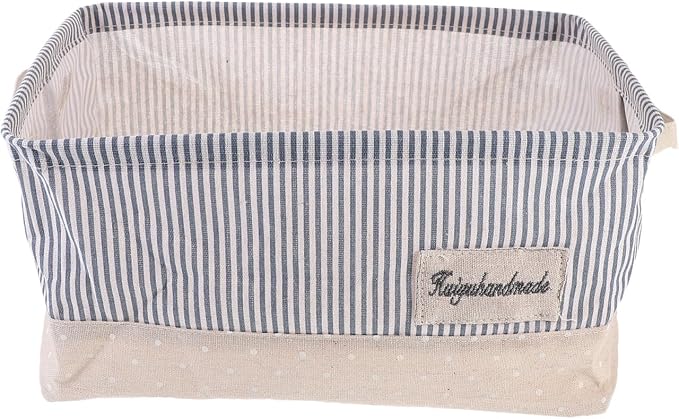 Alipis Portable Foldable Cloth Storage Basket for Pet Striped Organizer for Home Nursery and Playroom Versatile Sundry Container for Easy Storage and Organization