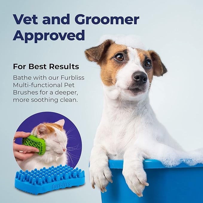 Vetnique Furbliss Shampoo for Dogs with Itchy Skin, Hypoallergenic, Calming for Sensitive Skin Grooming Care Puppy Shampoo (Anti-Itch)