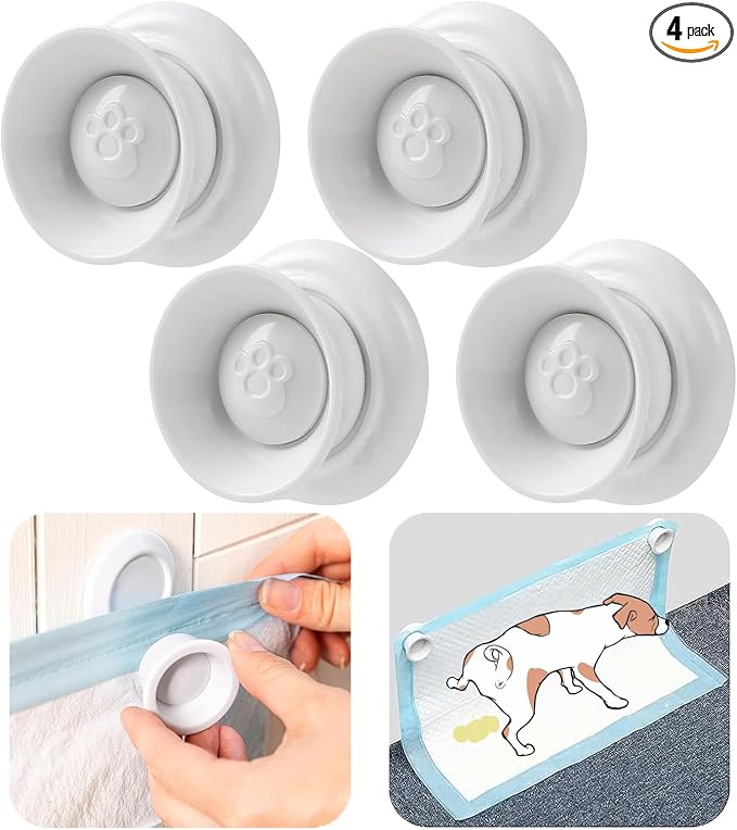 Potty Training Pad Magnetic Holder for Any Size of Puppy Pee Pad | Perfect for Leg-Lifting Marking Dogs, Strong Magnets Will Stick on Most Flat Surfaces