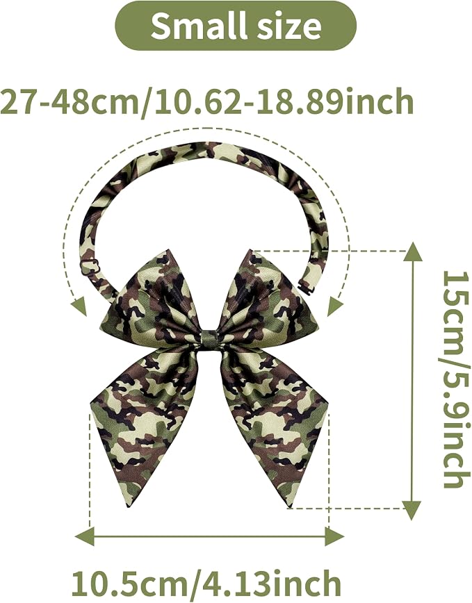 PET SHOW 10 Pack Camo Sailor Dog Bowties for Small Dogs