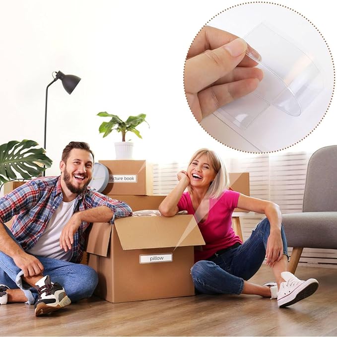 40 Pack Self Adhesive Label Holders Adhesive Clear Shelf Tag Plastic Index Card Pockets for Mailbox Bookshelf Supermarket Storage Bins Label Holder Library Shelf Labels Holder Index Label Pockets