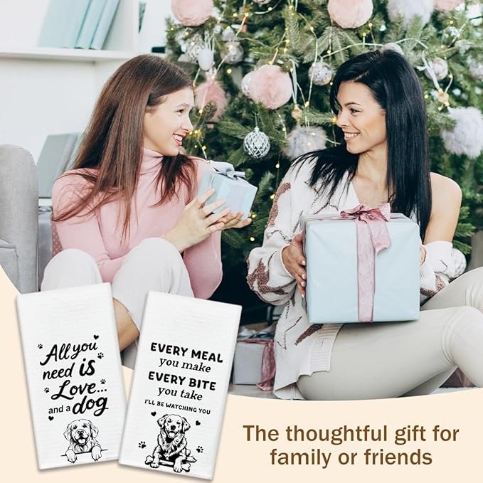 WwongxianB Every Meal You Make Dog Kitchen Towels Decorative Set of 2, Funny Tea Towel Hand Towels Highly Absorbent Dish Cloths 16x24 Inches, Bathroom Dining Room Decor, Gifts for Dog Lovers -02