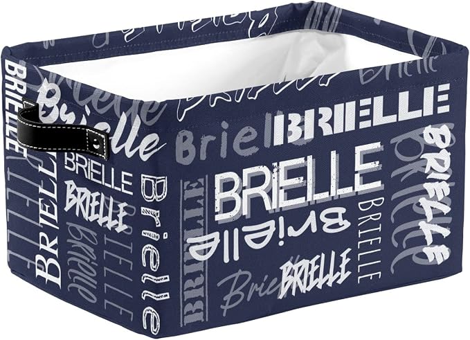 Personalized Storage Bins with Name Custom Kids Storage Basket Cubes Organizer with Handles for Organizing Boys and Girls Toys Shelf Closet Nursery Baskets Boxes, 1 Pack