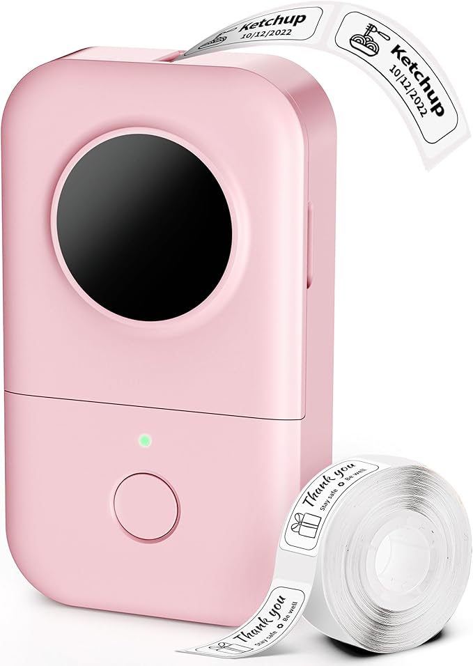 Phomemo Label Maker, Bluetooth Mini Portable Label Printer for Home School | Small Label Maker Machine with Tape, Lightweight Rich Templates Fonts Icons for Home, School Classroom Name Label, Office