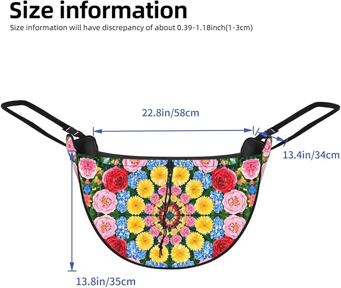 Flower Kaleidoscope Car Seat Organizer-Backseat Storage Bag for Travel | Waterproof Durable. Holds Snacks Gear Essentials. Fits Most Cars.