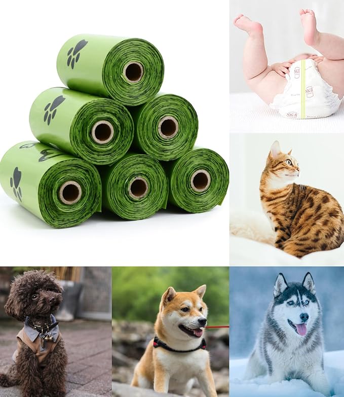 Dog Poop Bag Biodegradable 540 Count Dog Waste Bags with Dispenser Scented | Strong Large 9x13 inch Waste Refill Bags for Daily Dog Walks, Cat Litter Cleanup Outdoor Travel and Multi-Pet Households