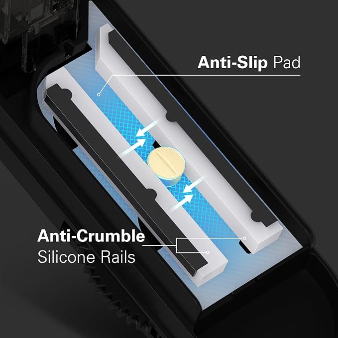 ONE PIX Pill Cutter Splitter for Small and Tiny Pills, Multiple Pill Splitter with Centering Device & Hidden Blade, Adjustable Tablet Cutter for Large Pills, Seniors, Pets, Grey