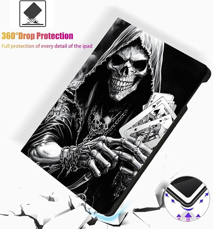 for Samsung Galaxy Tab A7 2020/2022 Model T500/T505/T507/T509 Tablet Case,Auto Wake/Sleep,Adjustable Stand Protective Cover - Octopus Pattern