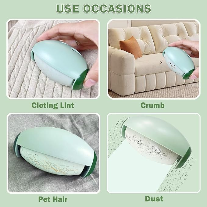 2 Pack Reusable Washable Lint Roller Ball, Compact Mini Travel Lint Remover for Clothes, Dog Cat Pet Hair Remover for Travel and Home Use, Extra Sticky Portable Gel Roller Ball