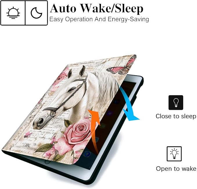 for Samsung Galaxy Tab S7 FE 2021/S8 Plus 2022/S7 Plus 2020 12.4 Inch Tablet Case,Auto Wake/Sleep,Adjustable Stand Protective Cover - Cute Owl Heart