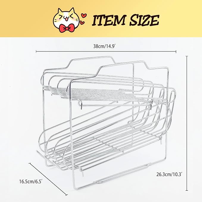 Cat Food Organizer - Wet Cat Food Rack for 3oz or 5.5oz Cans (24 Cans Capacity)