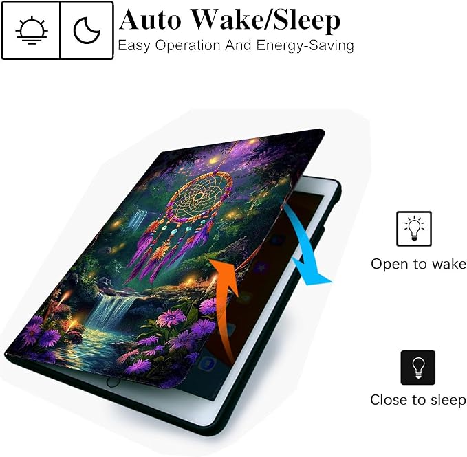for Microsoft Surface Go 4/3/2/1-10.5" 2021 Tablet Case,Auto Wake/Sleep,Adjustable Stand Protective Cover - Dream Catcher