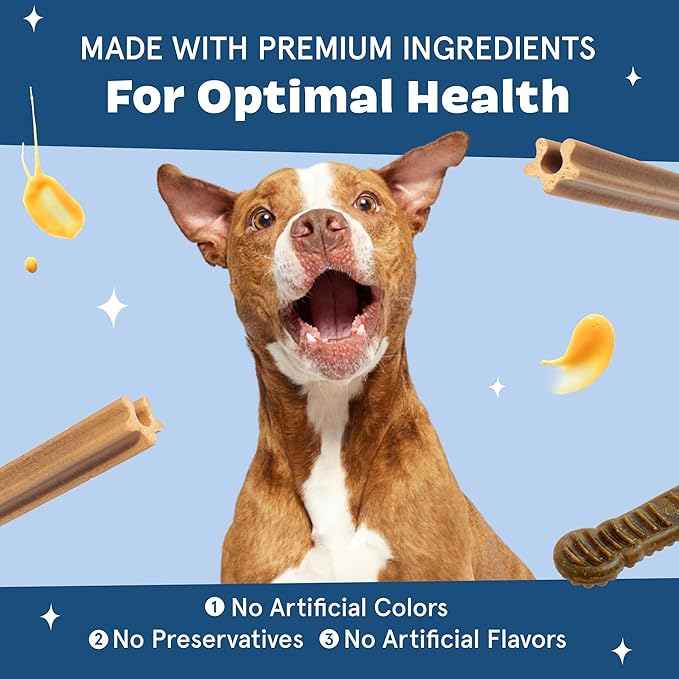 Barkbox Bright Original Dog Dental Kit, 30 Teeth Cleaning Chew Sticks & Toothpaste - Medium Breeds