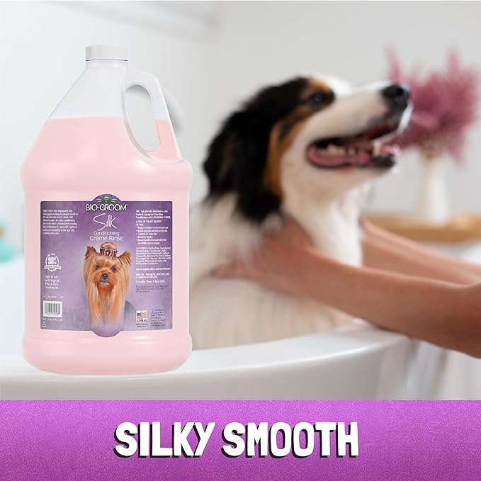 Bio-Groom Silk Creme Rinse Dog Conditioner - Conditioner for Dogs, Puppy Conditioner, Dog Conditioner Detangler, Dog Hair Conditioner - 5 Gallons