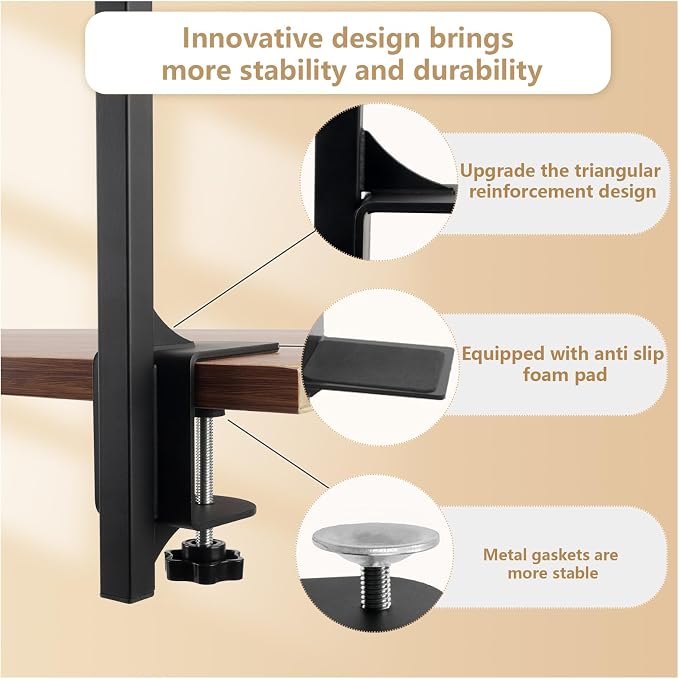Dog Grooming Arm with Pet Grooming Hammock, 36” Dog Grooming Table Arm Height Adjustable Two No Sit Haunch Holder Three Section Design Suitable for Medium, Small Dogs, and Cats