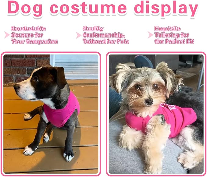 Pink Cotton Dog Shirt with 'Little Miss Sunshine' Print, Soft & Breathable Pet Apparel for Small to Large Dogs, All-Season Sleeveless Vest, Cute and Comfortable Dog Outfit.Pink Sun M