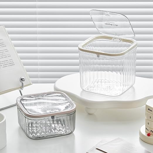 Mini Clear Coffee Pod Holder with Lid-Small Food Storage Organizer Bins-Clear Plastic Bins for Pantry, Kitchen-Cabinet Organization and Storage (3.2L/0.8 Gallon)