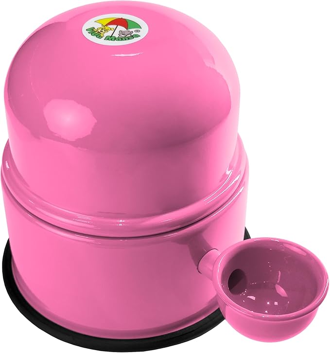 Pet Water Dispenser for Dogs and Cats, 47.3 oz – Gravity-Fed Aluminum Water Bowl, Prevents Wet Fur, Provides Continuous Fresh Water, Electrostatic Coated Finish, Vida Mansa (Pink)