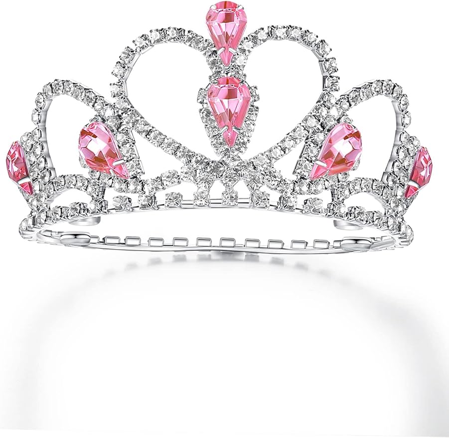 Lovelyshop Princess Pet Tiara Crown for Cats & Dogs, M, Pink