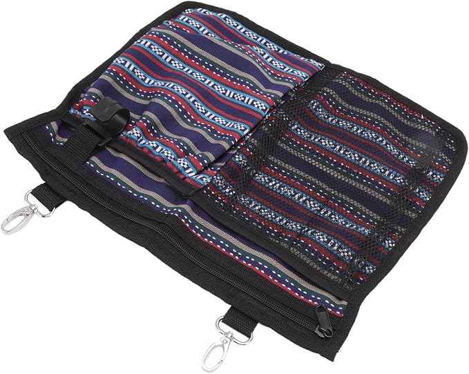 Dog Cage Storage Bag, Large Capacity Washable Cat Cage Hanging Bag with Multiple Pockets, Pet Supplies Organizer for Toys Food Grooming Tools, Durable Canvas Side Bag with 2 Hooks
