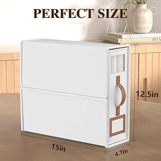 6 Pack Foldable Bed Sheets Set Organizers and Storage(King & Queen Size),Linen Fabric Closet Organizers with Window,Folding Bedding Storage Box for Bedsheets and Pillow Cube Organizer-White