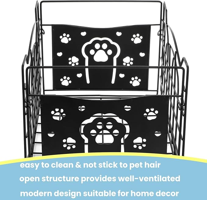 Tlence 14" Large Wire Baskets for Organizing, Metal Open Storage Bin with Handles, Foldable Kitchen Pantry Organizer, Farmhouse Decor for Cabinets Closets Shelves Laundry Room Bathroom Picnic
