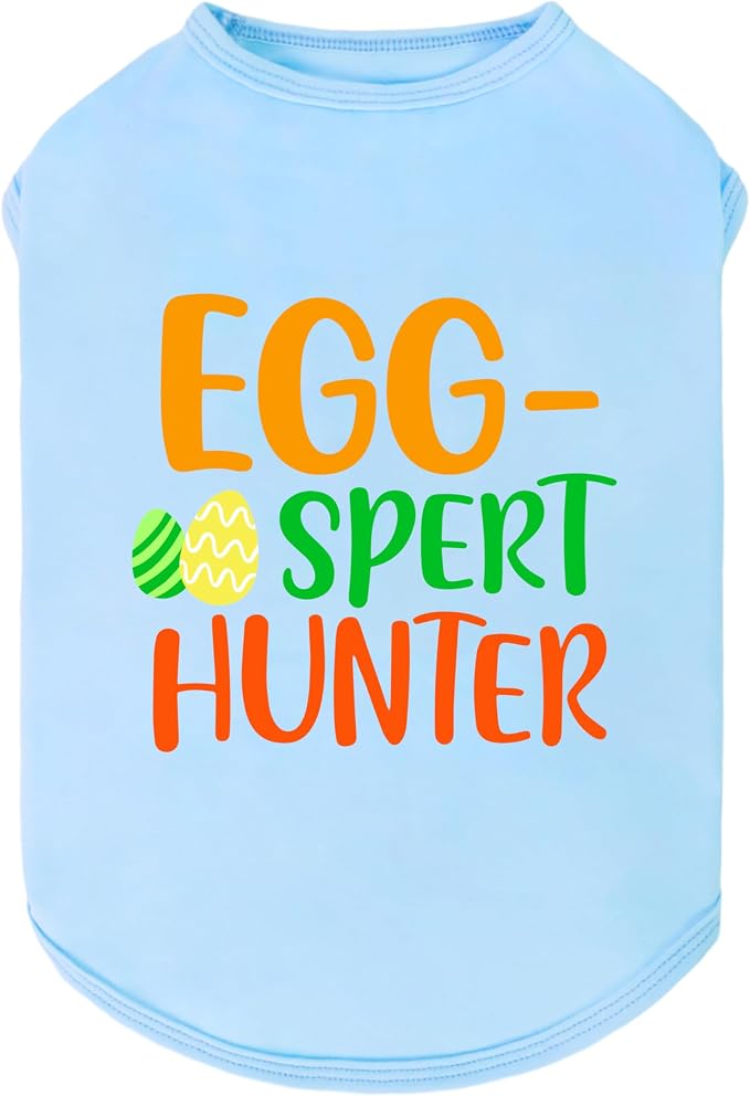 Fitwarm Egg-spert Hunter Dog Easter Outfit, Summer Clothes for Small Dogs Boy Girl, Pet Outfit, Blue, Red, Green, Orange, Large