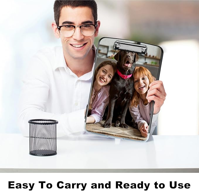 Customized A4 Clipboard with Storage Pen Holder, Clipboards Organizer Nursing Clipboard Foldable File Folder Plastic Clipboard Folio Clip Board for Office Students Classroom Doctor