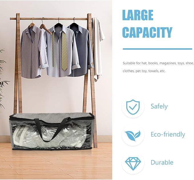Large Capacity Baseball Cap Storage Bag with Portable Handles and Two-way Zippers, Oxford Cloth and Pvc Hat Organizer
