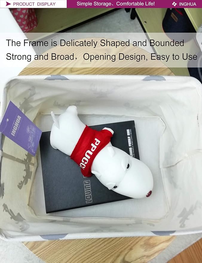 Rectangular Deer Storage Basket | Gifts Bag for Toys,Books,Clothes,Gifts,Pets-Perfect for Home,Office,Nursery,Dorm,Shelf