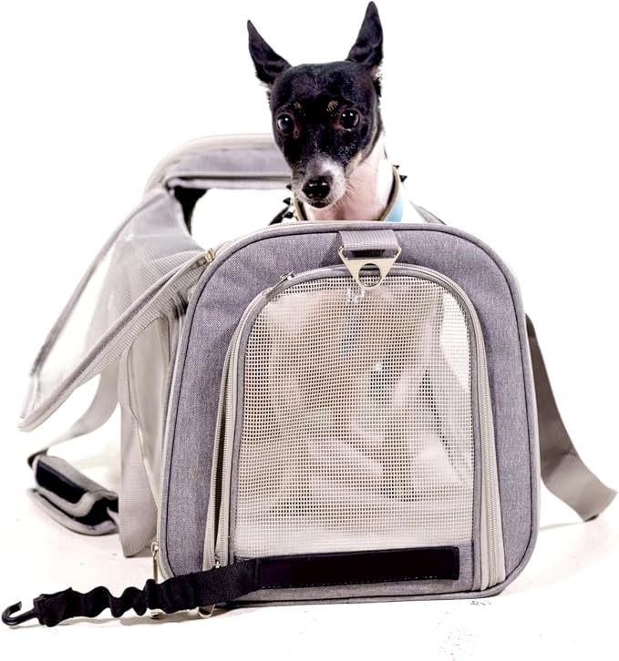 Jokari Cart Cruiser Airline Approved Pet Carrier for Versatile Travel | Versatile Travel in Car, Airplane, or Shopping Cart. Light, Anti-Scratch Mesh, Top, Side Open, Approved By Most U