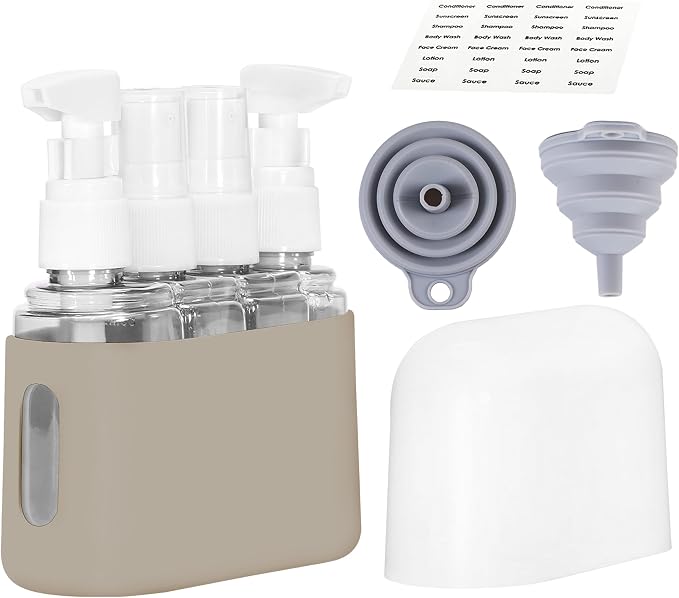 Bpluma Travel Bottles, Leak Proof Containers For Toiletries TSA Approved Airplane Accessories Kits For Liquid With Labels | For Toiletries TSA Approved Airplane Accessories Kits For Liquid With Labels