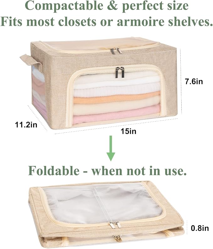 22L Cashmere Sweater Storage Bag And Natural Cedar Ball | BREATHABLE Cashmere Protection Pouch Friendly For Merino Wool/Knit Sweater Storage for Closet Shelf Stackable Knitwear Wool Clothes Organizer