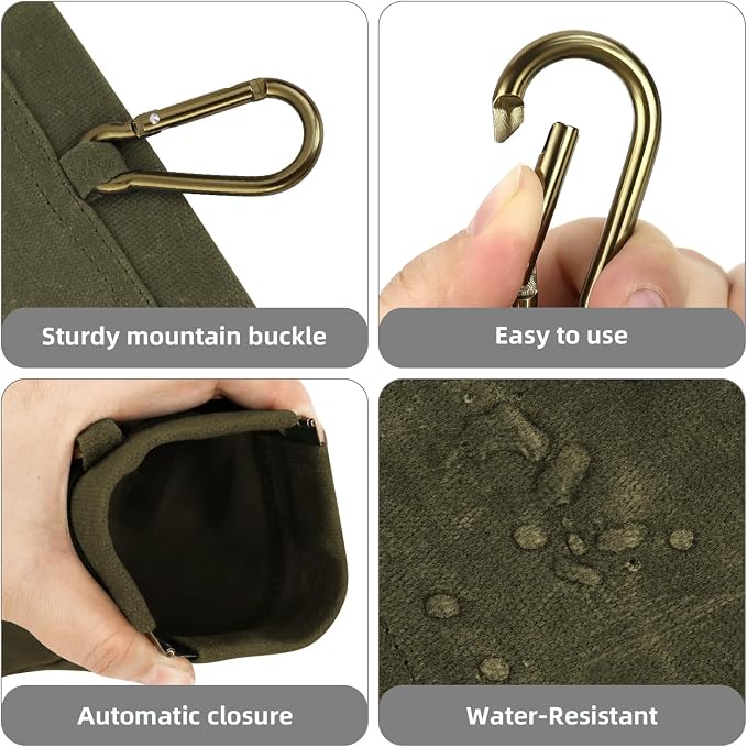 1 Pcs Pocket Pet Training Pouch,Dog Treat Pouch (Olive drab) | For Portable Pet Dog Walking Bag, Travel or Outdoor Use