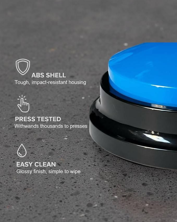 Dog Talk Buttons Voice Recording Button for Communication and Pet Training 30-Second Record & Playback Talking Button for Study, Office, Family, and Kids (Midnight Blue, one)