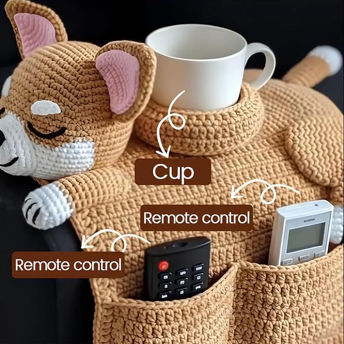 Knitted Dog Bed Storage Bag Multipurpose Household Organizers for Bedroom Kitchen Management Portable Pet Sofa Organizers