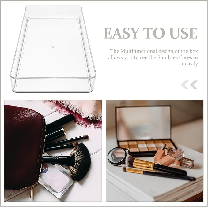 Reusable Pet Drawer Organizer Tray and Divider for Kitchen Utensils and Stationery, Multi-function Storage Bin for Sundries, Sturdy Silverware Organizer for Kitchen Countertop