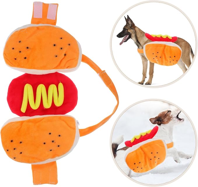 Creative Sausage Shape Pet Costume for Dogs and Cats Lightweight Cotton Material Easy to Wear Decorative Pet Clothes for Christmas Festival