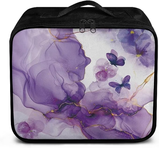 Rnyleeg Purple First Aid Bag Empty Modern Marble Print First Aid Kits for Businesses Emergency Medical Kit for Home, Office, Car, Outdoor