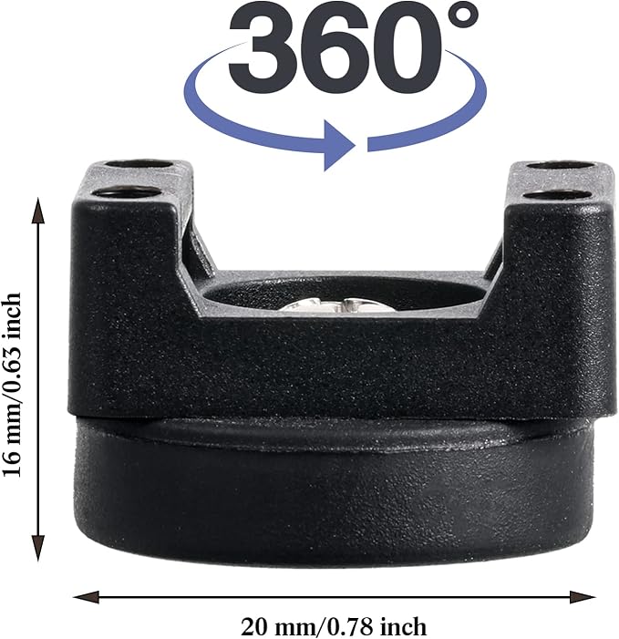 Yookeer 10 Pcs Magnetic Zip Tie Mount Cable Clips Black,22 Mm | Multipurpose Cable Clips Wire holder for Electrical Wiring, Magnet Base for Metal Surfaces, Without Drilling, Reusable