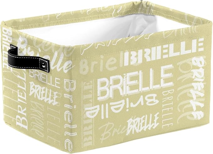 Personalized Storage Bins with Name Custom Kids Storage Basket Cubes Organizer with Handles for Organizing Boys and Girls Toys Shelf Closet Nursery Baskets Boxes, 1 Pack