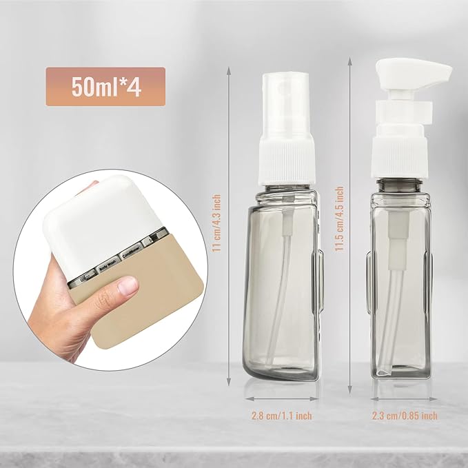 Bpluma Travel Bottles, Leak Proof Containers For Toiletries TSA Approved Airplane Accessories Kits For Liquid With Labels | For Toiletries TSA Approved Airplane Accessories Kits For Liquid With Labels