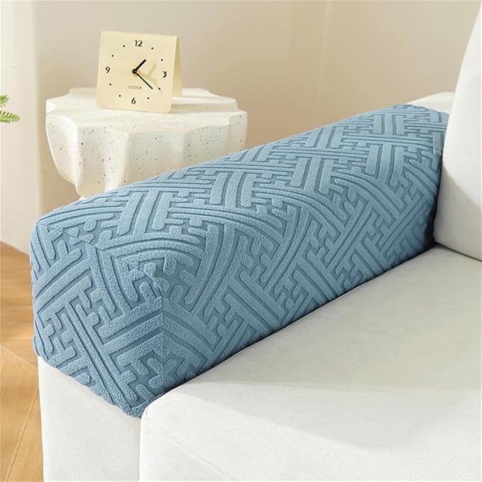 Sofa Arm Covers Set of 2 Squared, Non-Slip Arm Covers Protector for Dogs, Cats, Pets, Couch Armchair (A Dark Gray)