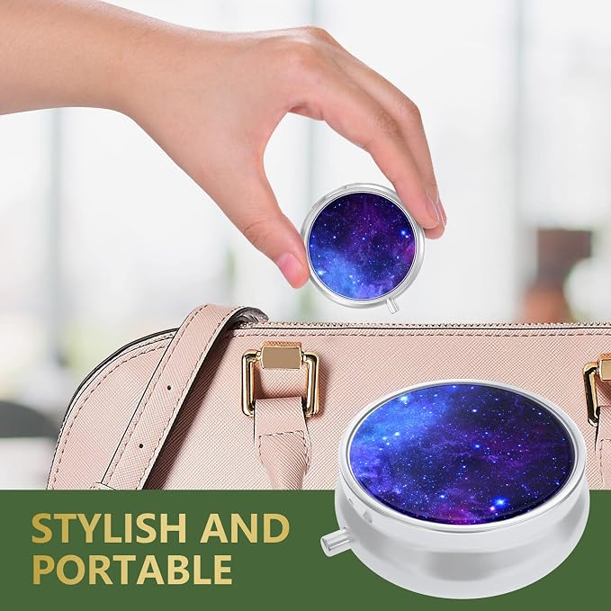 Pill Box, Small Pill Case for Purse & Pocket, Travel Medicine Organizer | Cute Travel Medicine Organizer, Portable Medicine Container Holder to Hold Vitamins, Medication, Fish Oil & Supplement