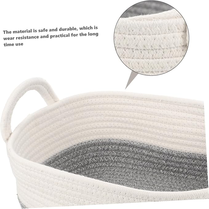 Cabilock 3pcs Woven Storage Basket for Pet Toys Rope Dog Toy Organizer for Home and Boys and Girls Organization