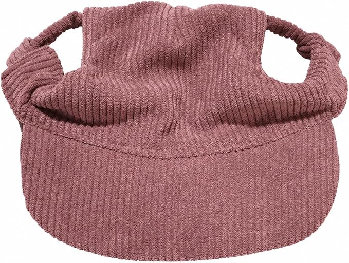 Corduroy Dog Baseball Cap, Breathable Sun Visor Hat with Ear Openings and Adjustable Chin Strap, Solid Color Outdoor Pet Hat for Small Medium Large Dogs